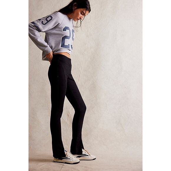 New FREE PEOPLE We The Free Double Dutch Pull-On Slit Skinny Jeans $78 SMALL Blk - Picture 3 of 8